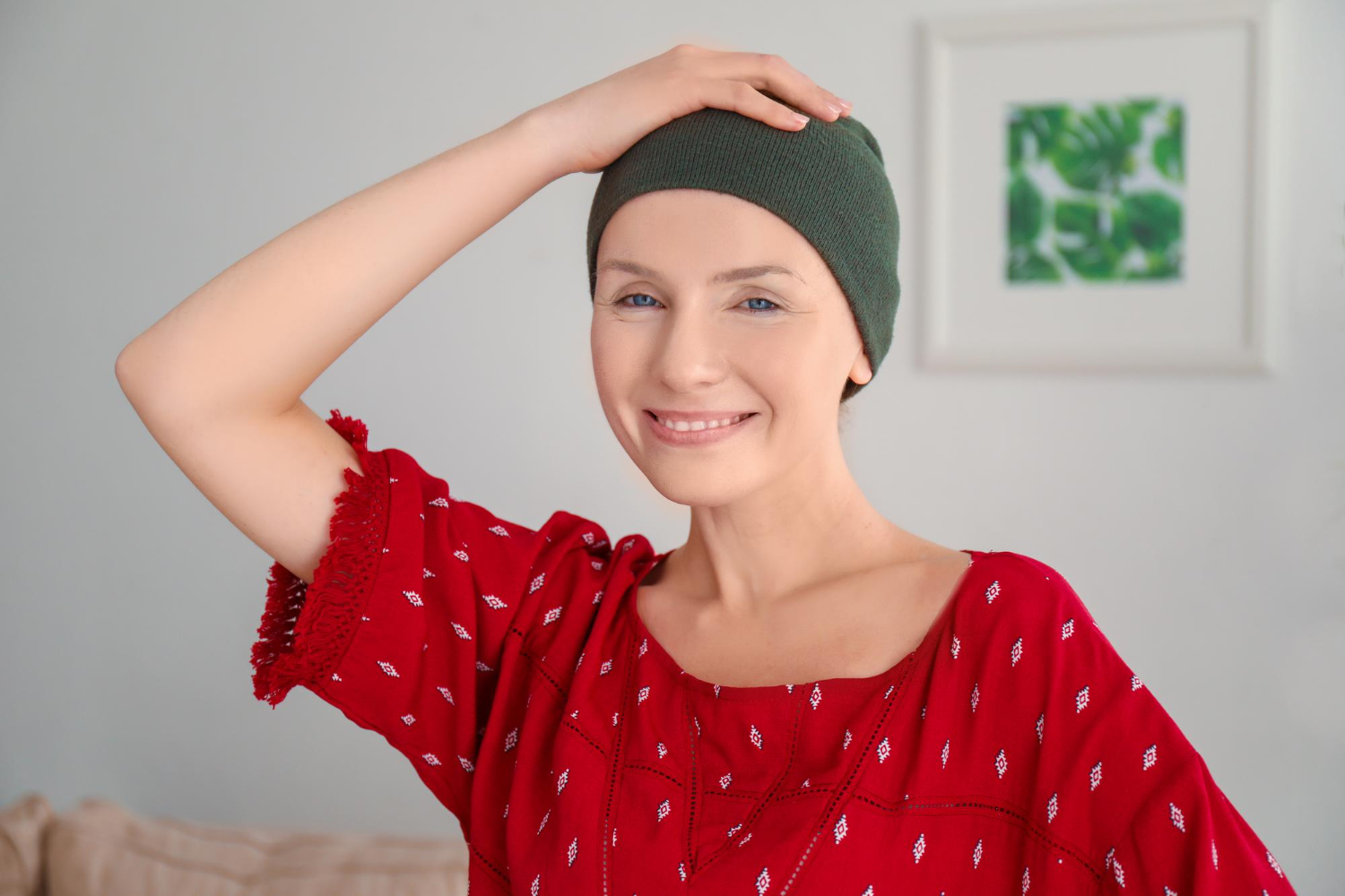 Bonnet Chimiothérapie Respirant En Coton Doux - Chapeau Rose Ample Pour Perte De Cheveux - Confort Tout Au Long De La Journée
